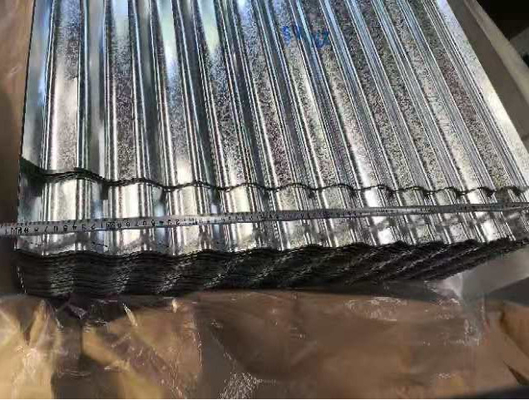 Zinc Coating Galvanized 40-275g/m2 Regular / Zero / Big Spangle Zigzag Sheet